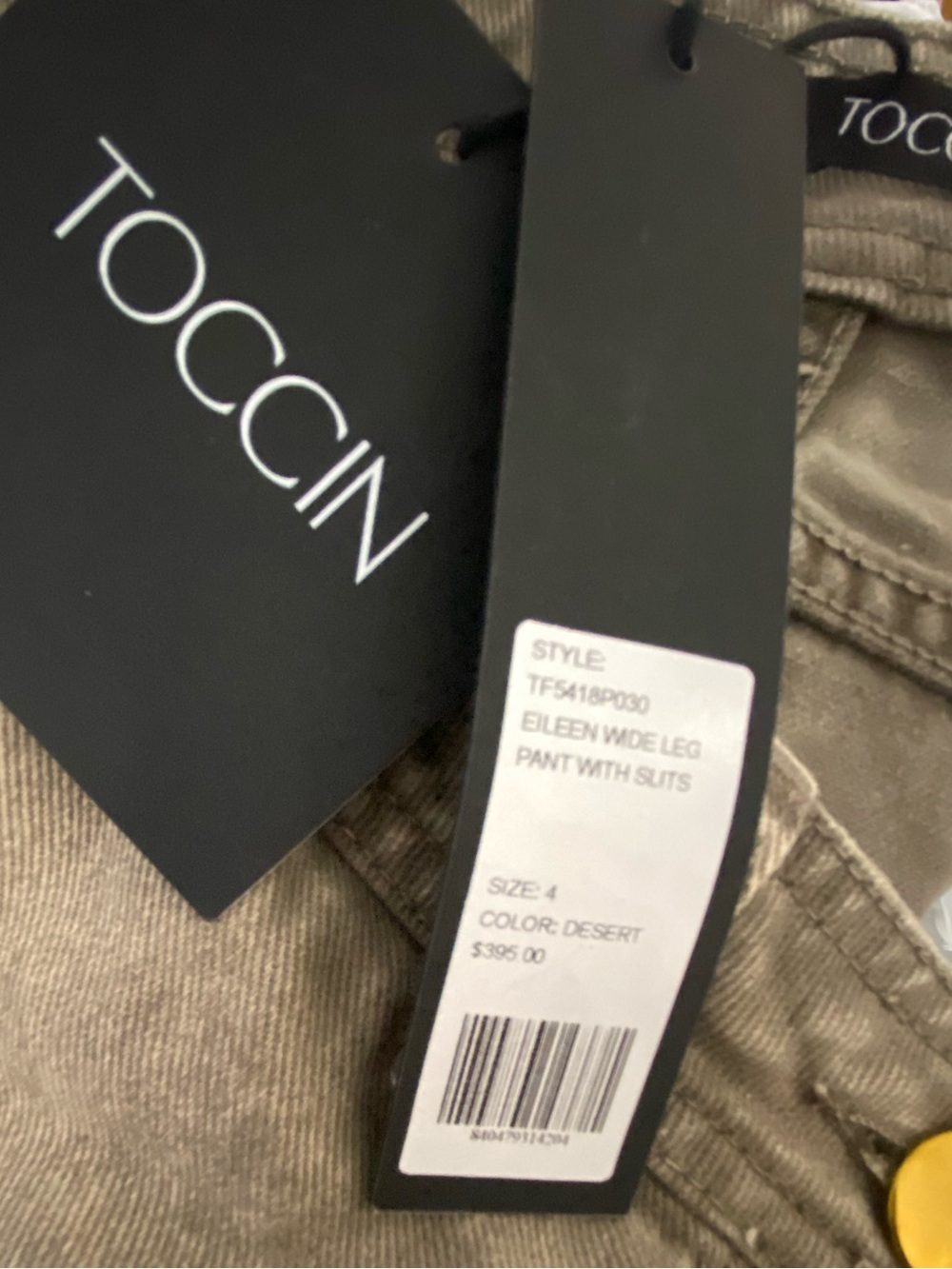TOCCIN Made In Portugal Eileen Wide Leg Pants With Slit Cuffs - Picture 3 of 3